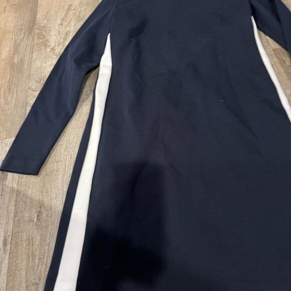 NWT Michael Kors side tuxedo stripe long sleeve dress size M - Picture 7 of 10